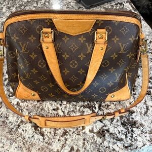 Louis Vuitton Brown and Tan Monogram Satchel